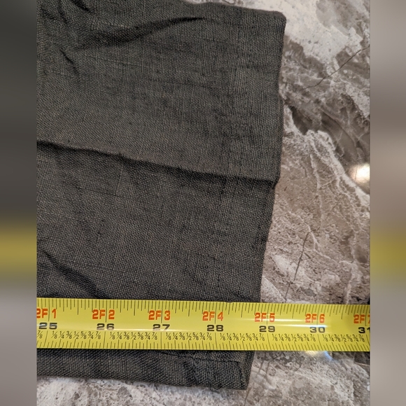 NWT Studio B women's linen relaxed fit elastic waist olive green pants sz M - Picture 6 of 9